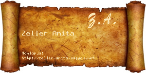 Zeller Anita névjegykártya