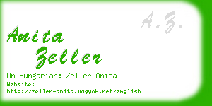 anita zeller business card